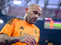 Real Madrid CF legend player Raul Bravo participates in the match between Ajax Legends and Real Madrid Legends at the Johan Cruijff ArenA fo...