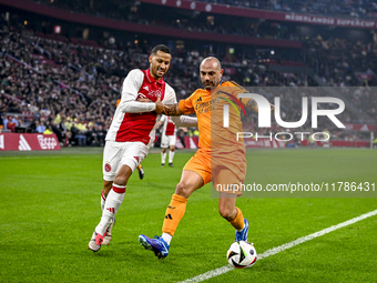 AFC Ajax Amsterdam legend Ricardo van Rhijn and Real Madrid CF legend Raul Bravo participate in the match between Ajax Legends and Real Madr...