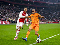 AFC Ajax Amsterdam legend Ricardo van Rhijn and Real Madrid CF legend Raul Bravo participate in the match between Ajax Legends and Real Madr...