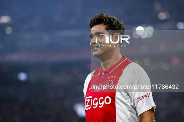 AFC Ajax Amsterdam legend player Dani participates in the match between Ajax Legends and Real Madrid Legends at the Johan Cruijff ArenA for...