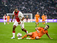 AFC Ajax Amsterdam legend Ryan Babel and Real Madrid CF legend Fernando Sanz participate in the match between Ajax Legends and Real Madrid L...