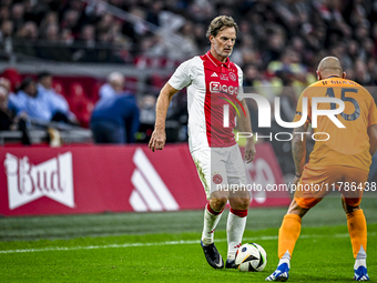 AFC Ajax Amsterdam legend Ronald de Boer participates in the match between Ajax Legends and Real Madrid Legends at the Johan Cruijff ArenA f...