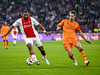 AFC Ajax Amsterdam legend Ryan Babel and Real Madrid CF legend Fernando Sanz participate in the match between Ajax Legends and Real Madrid L...