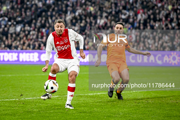 AFC Ajax Amsterdam legend Shota Arveladze participates in the match between Ajax Legends and Real Madrid Legends at the Johan Cruijff ArenA...