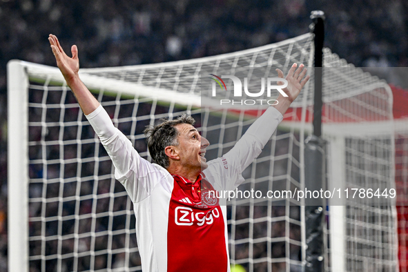 AFC Ajax Amsterdam legend Shota Arveladze participates in the match between Ajax Legends and Real Madrid Legends at the Johan Cruijff ArenA...