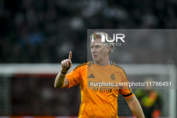 Real Madrid CF legend player Steve McManaman participates in the match between Ajax Legends and Real Madrid Legends at the Johan Cruijff Are...