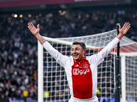 AFC Ajax Amsterdam legend Shota Arveladze celebrates the 1-0 goal during the match between Ajax Legends and Real Madrid Legends at the Johan...