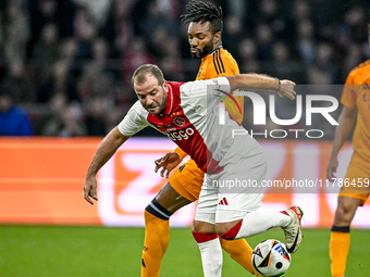 AFC Ajax Amsterdam legend Rafael van der Vaart and Real Madrid CF legend Javier Balbao participate in the match between Ajax Legends and Rea...