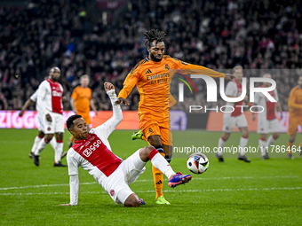 AFC Ajax Amsterdam legend Urby Emanuelson and Real Madrid CF legend Javier Balbao participate in the match between Ajax Legends and Real Mad...