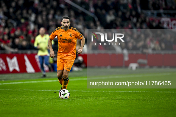 Real Madrid CF legend player Antonio Nunez participates in the match between Ajax Legends and Real Madrid Legends at the Johan Cruijff ArenA...