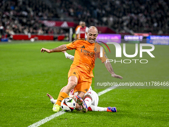 Real Madrid CF legend player Pedro Munitis participates in the match between Ajax Legends and Real Madrid Legends at the Johan Cruijff ArenA...