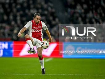 AFC Ajax Amsterdam legend Gerald Vanenburg participates in the match between Ajax Legends and Real Madrid Legends at the Johan Cruijff ArenA...