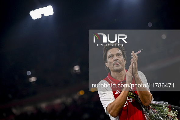 AFC Ajax Amsterdam legend Jari Litmanen participates in the match between Ajax Legends and Real Madrid Legends at the Johan Cruijff ArenA fo...