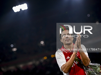 AFC Ajax Amsterdam legend Jari Litmanen participates in the match between Ajax Legends and Real Madrid Legends at the Johan Cruijff ArenA fo...