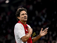 AFC Ajax Amsterdam legend Jari Litmanen participates in the match between Ajax Legends and Real Madrid Legends at the Johan Cruijff ArenA fo...