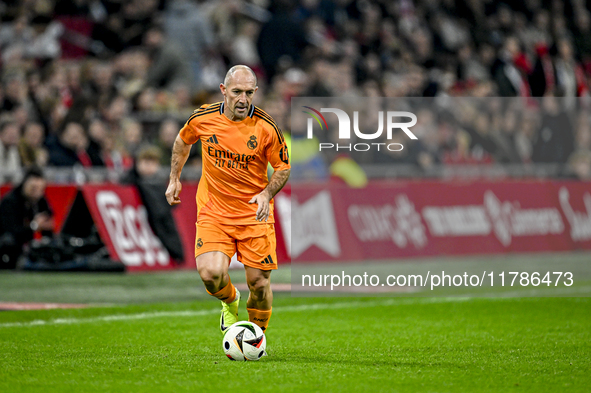 Real Madrid CF legend player Pedro Munitis participates in the match between Ajax Legends and Real Madrid Legends at the Johan Cruijff ArenA...