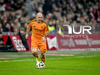 Real Madrid CF legend player Pedro Munitis participates in the match between Ajax Legends and Real Madrid Legends at the Johan Cruijff ArenA...