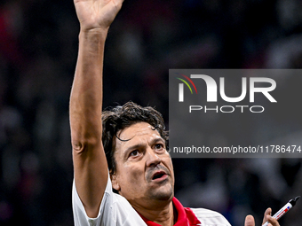 AFC Ajax Amsterdam legend Jari Litmanen participates in the match between Ajax Legends and Real Madrid Legends at the Johan Cruijff ArenA fo...