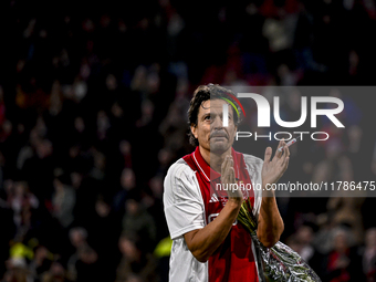 AFC Ajax Amsterdam legend Jari Litmanen participates in the match between Ajax Legends and Real Madrid Legends at the Johan Cruijff ArenA fo...