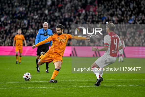 Real Madrid CF legend player Ruben de la Red participates in the match between Ajax Legends and Real Madrid Legends at the Johan Cruijff Are...