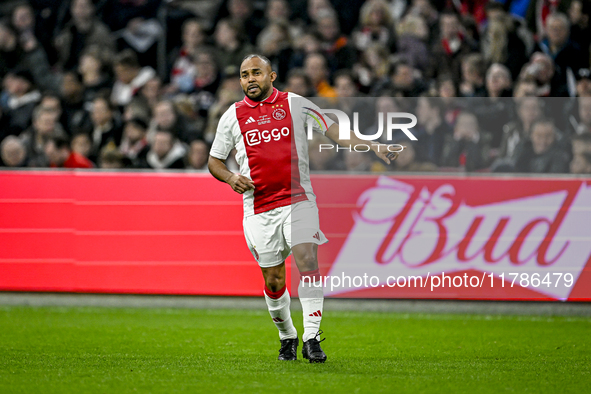 AFC Ajax Amsterdam legend Wamberto plays during the match between Ajax Legends and Real Madrid Legends at the Johan Cruijff ArenA for the Du...