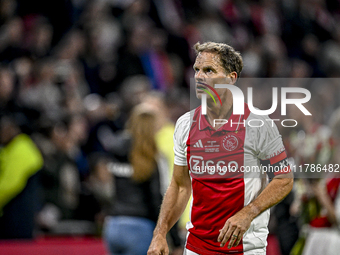 AFC Ajax Amsterdam legend Frank de Boer participates in the match between Ajax Legends and Real Madrid Legends at the Johan Cruijff ArenA fo...