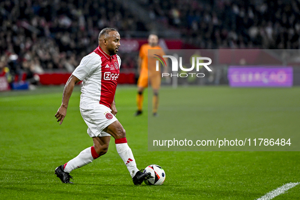 AFC Ajax Amsterdam legend Wamberto plays during the match between Ajax Legends and Real Madrid Legends at the Johan Cruijff ArenA for the Du...