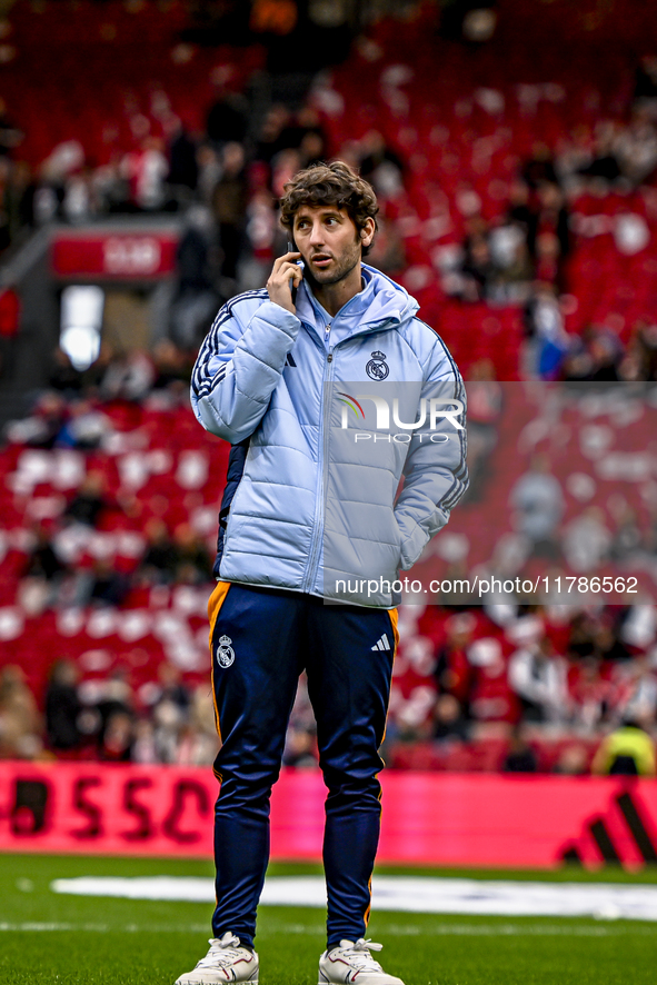 Real Madrid CF legend Esteban Granero participates in the match between Ajax Legends and Real Madrid Legends at the Johan Cruijff ArenA for...