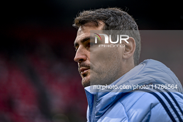 Real Madrid CF legend goalkeeper Iker Casillas participates in the match between Ajax Legends and Real Madrid Legends at the Johan Cruijff A...