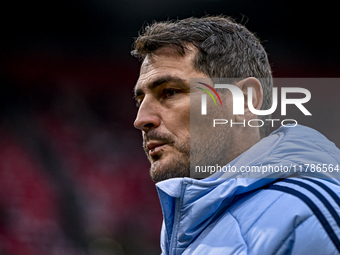 Real Madrid CF legend goalkeeper Iker Casillas participates in the match between Ajax Legends and Real Madrid Legends at the Johan Cruijff A...