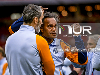 Real Madrid CF legend Christian Karembeu participates in the match between Ajax Legends and Real Madrid Legends at the Johan Cruijff ArenA f...