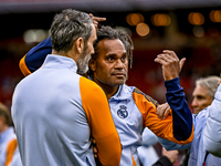 Real Madrid CF legend Christian Karembeu participates in the match between Ajax Legends and Real Madrid Legends at the Johan Cruijff ArenA f...