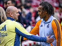 AFC Ajax Amsterdam legend Wesley Sneijder and Real Madrid CF legend Christian Karembeu participate in the match between Ajax Legends and Rea...