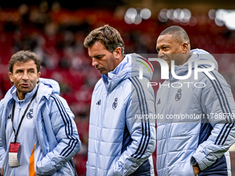 Real Madrid CF legend player Luis Milla participates in the match between Ajax Legends and Real Madrid Legends at the Johan Cruijff ArenA fo...