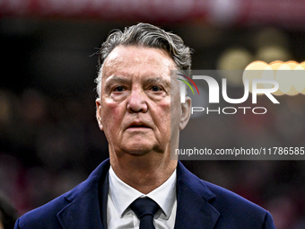 AFC Ajax Amsterdam legend trainer Louis van Gaal participates during the match between Ajax Legends and Real Madrid Legends at the Johan Cru...