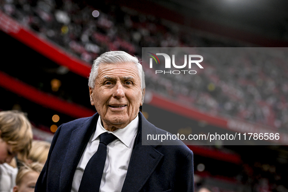 AFC Ajax Amsterdam legend and assistant trainer Sjaak Swart participates during the match between Ajax Legends and Real Madrid Legends at th...