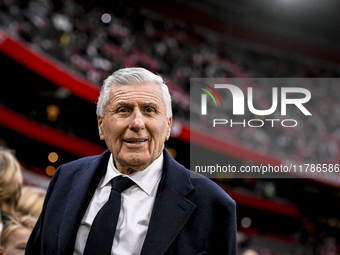 AFC Ajax Amsterdam legend and assistant trainer Sjaak Swart participates during the match between Ajax Legends and Real Madrid Legends at th...