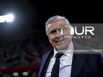 AFC Ajax Amsterdam legend and assistant trainer Sjaak Swart participates during the match between Ajax Legends and Real Madrid Legends at th...