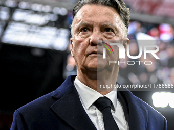 AFC Ajax Amsterdam legend trainer Louis van Gaal participates during the match between Ajax Legends and Real Madrid Legends at the Johan Cru...