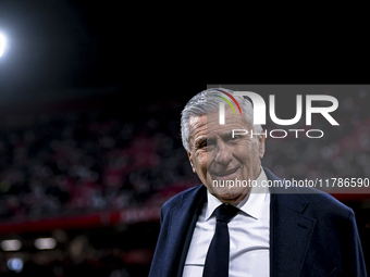 AFC Ajax Amsterdam legend and assistant trainer Sjaak Swart participates during the match between Ajax Legends and Real Madrid Legends at th...