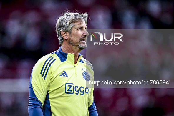 AFC Ajax Amsterdam legend goalkeeper Edwin van der Sar participates in the match between Ajax Legends and Real Madrid Legends at the Johan C...