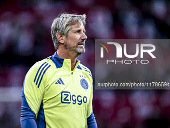 AFC Ajax Amsterdam legend goalkeeper Edwin van der Sar participates in the match between Ajax Legends and Real Madrid Legends at the Johan C...