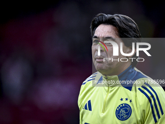 AFC Ajax Amsterdam legend Sonny Silooy participates in the match between Ajax Legends and Real Madrid Legends at the Johan Cruijff ArenA for...