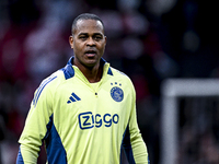 AFC Ajax Amsterdam legend Patrick Kluivert participates in the match between Ajax Legends and Real Madrid Legends at the Johan Cruijff ArenA...