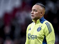 AFC Ajax Amsterdam legend Demy de Zeeuw plays during the match between Ajax Legends and Real Madrid Legends at the Johan Cruijff ArenA in Am...