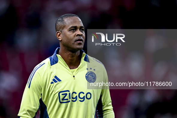 AFC Ajax Amsterdam legend Patrick Kluivert participates in the match between Ajax Legends and Real Madrid Legends at the Johan Cruijff ArenA...