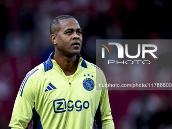 AFC Ajax Amsterdam legend Patrick Kluivert participates in the match between Ajax Legends and Real Madrid Legends at the Johan Cruijff ArenA...