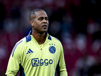 AFC Ajax Amsterdam legend Patrick Kluivert participates in the match between Ajax Legends and Real Madrid Legends at the Johan Cruijff ArenA...