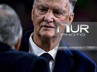 AFC Ajax Amsterdam legend trainer Louis van Gaal participates during the match between Ajax Legends and Real Madrid Legends at the Johan Cru...