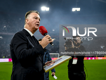 AFC Ajax Amsterdam legend trainer Louis van Gaal participates during the match between Ajax Legends and Real Madrid Legends at the Johan Cru...